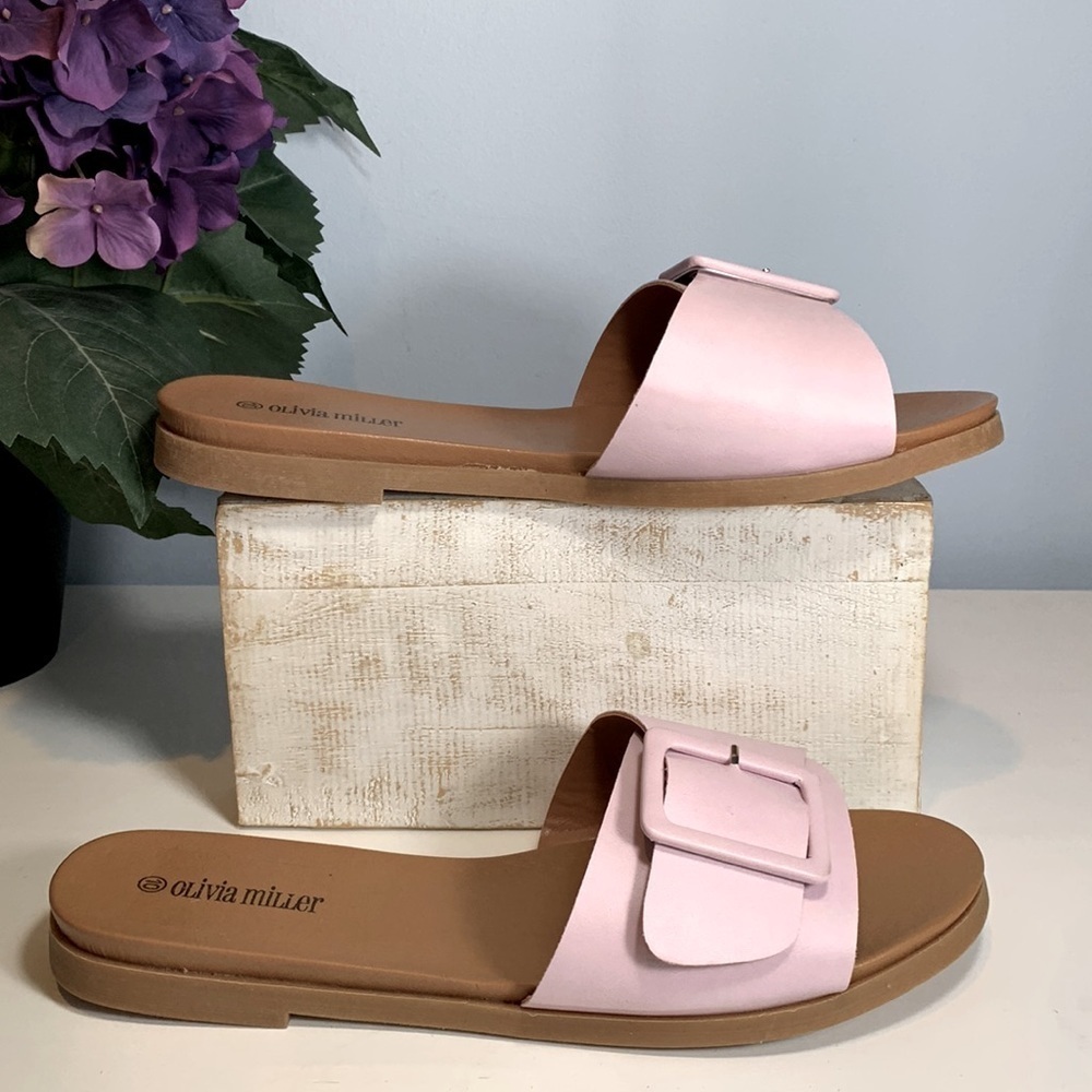 Olivia Miller Carmen Slide Sandals NWB - Picture 4 of 8